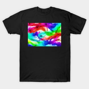 Flowing Rainbow of Silk T-Shirt